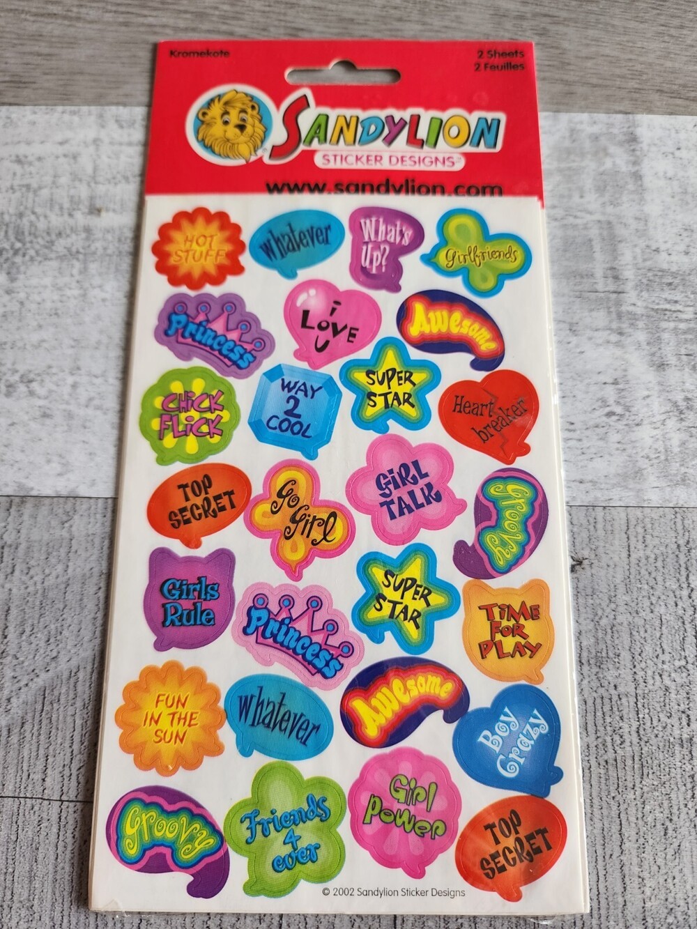 Colorful Words Phrases Stickers Scrapbook Cards Sandylion Retired Sealed New #48